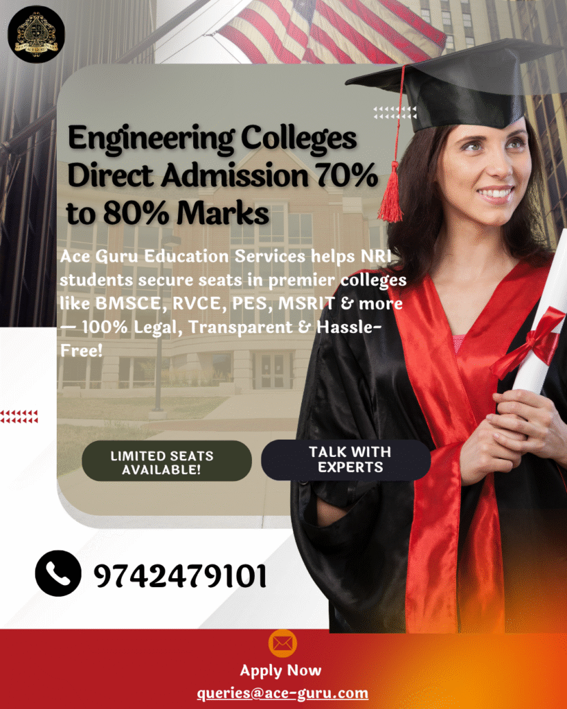 Engineering Colleges Direct Admission 70% to 80% Marks