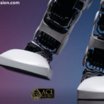 a close up of a robot