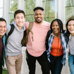 a group of people posing for a photo