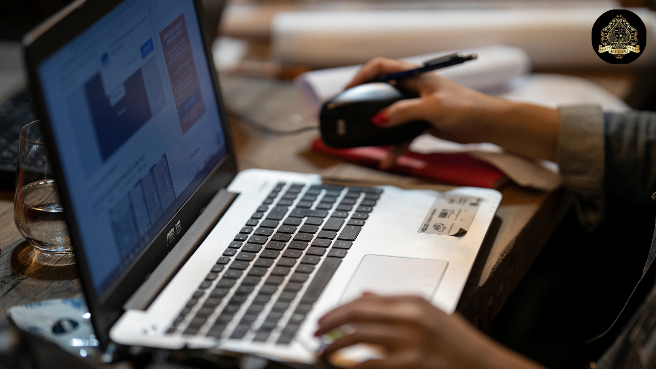a person using a laptop