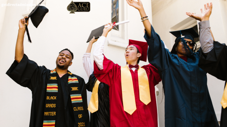a group of people in graduation gowns and caps