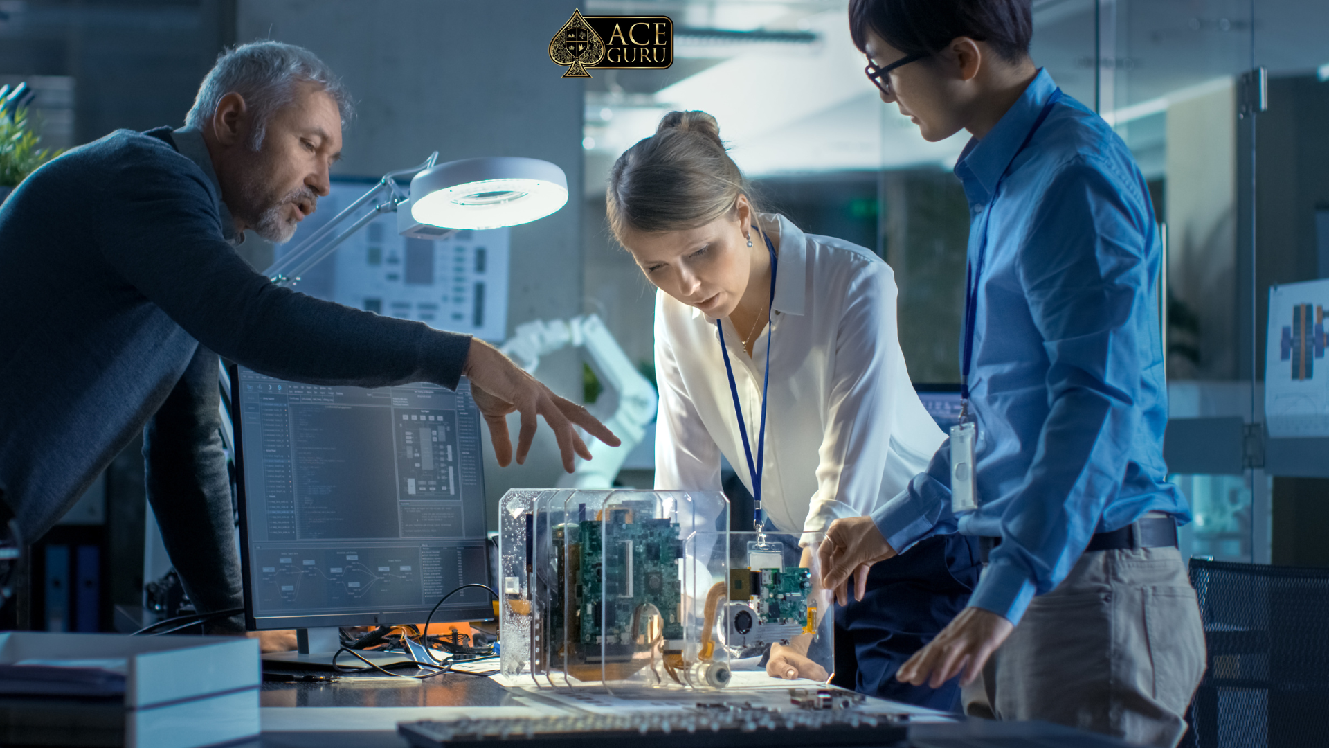 a group of people looking at a machine NMIT Bangalore Admission