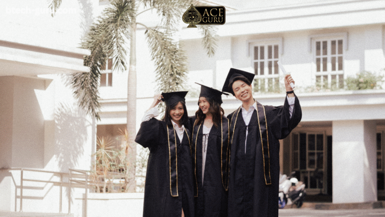 a group of people in graduation gowns and caps