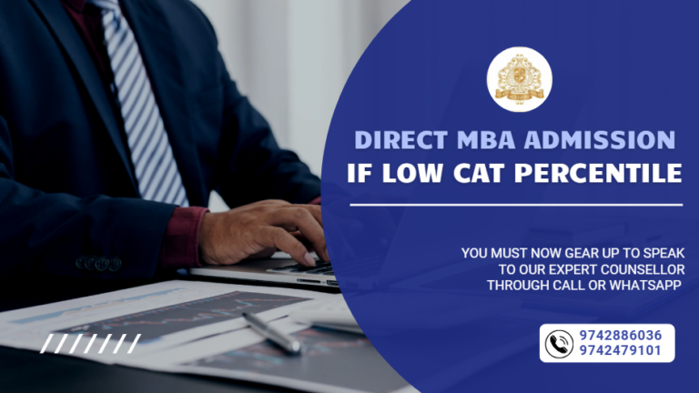 Direct MBA Admission in India with Low CAT Percentile