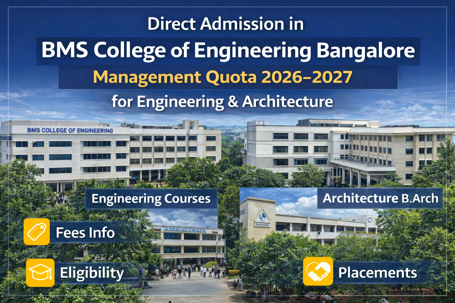 BMS College of Engineering Direct Admission 2026–2029 | Engineering & Architecture Management Quota Bangalore