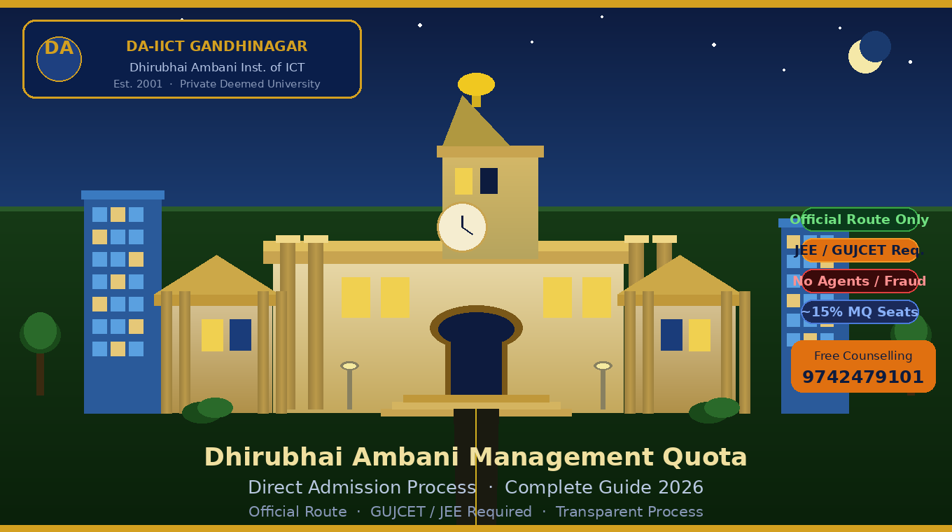 What is the process for Dhirubhai Ambani Direct Management Quota Admission?