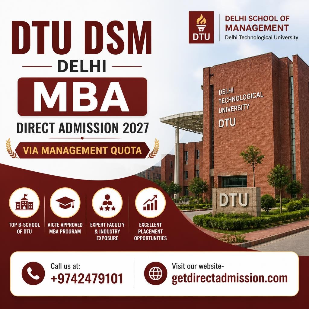 DTU DSM Delhi MBA Direct Admission | Management Quota.