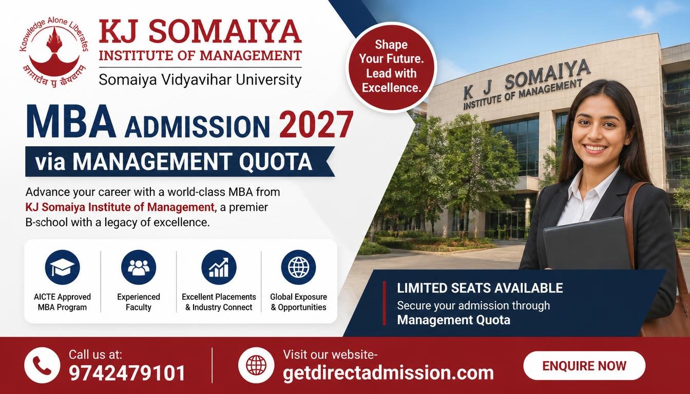 KJ Somaiya MBA Admission 2027 | Management Quota