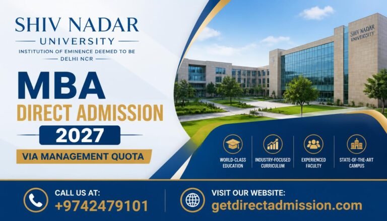 Shiv Nadar University MBA Admission | Management Quota