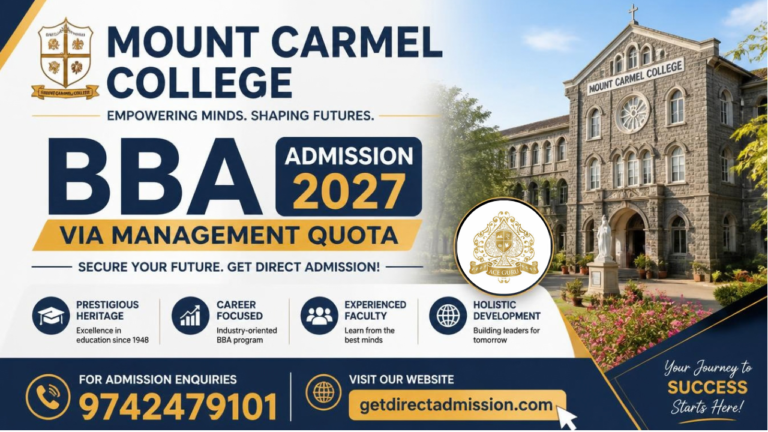 Mount Carmel College BBA Management Quota Admission 2027: Eligibility, Fees, Process & Direct Admission Guide