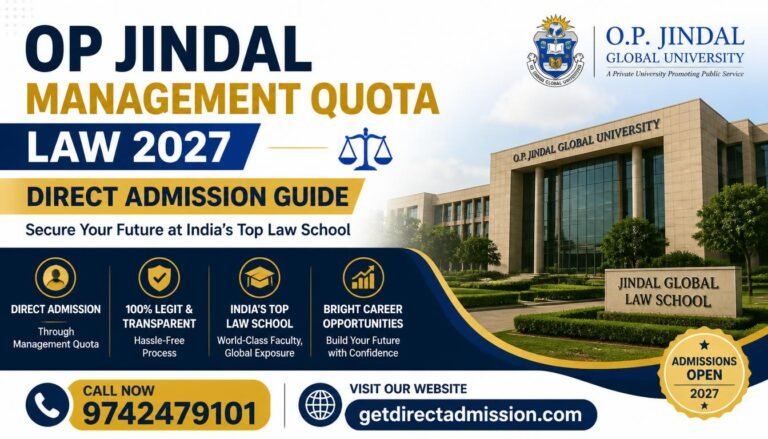 OP Jindal Management Quota Law 2027: Direct Admission Guide